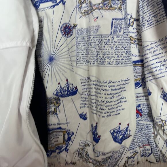 Vintage 90s Bermuda Sports White Windbreaker Jacket Size Unisex Small Nautical - Picture 9 of 12